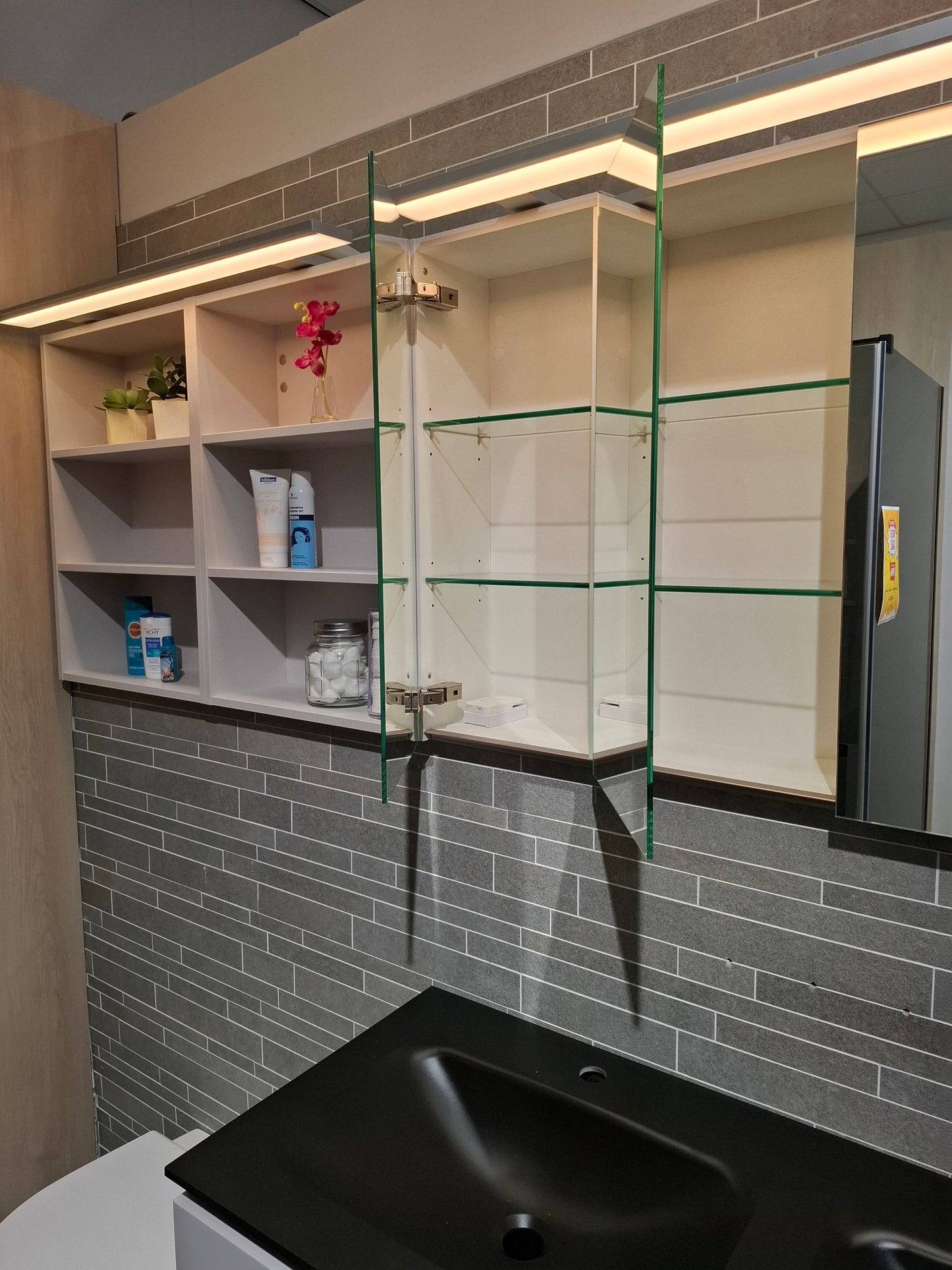 Badkamermeubel 120cm + Spiegelkast